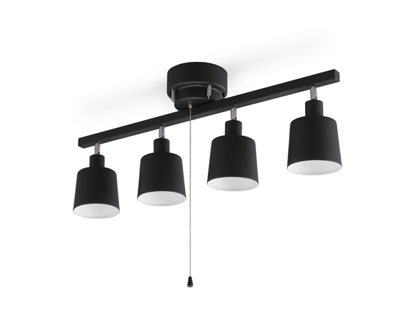 4灯シーリングライト ストレートタイプ ストレート ブラック