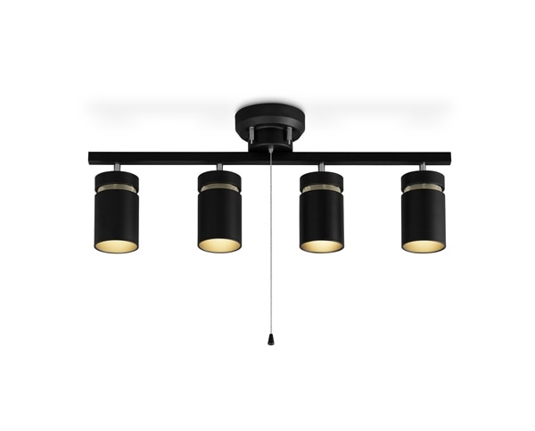 4灯シーリングライト マットブラック