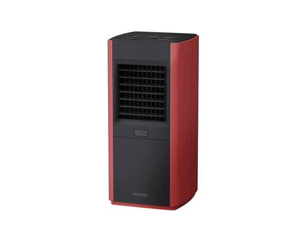 人感センサー付き大風量セラミックファンヒータースリム レッド