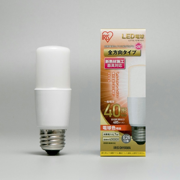 LED電球 E26 T形 40形相当 電球色