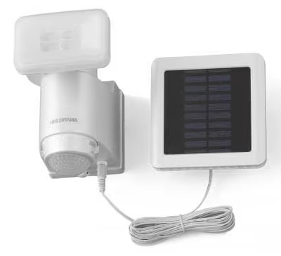 ソーラー式LED防犯センサーライト パールホワイト