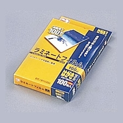 ラミネートフィルム 100ミクロン(はがきサイズ)/1箱100枚入