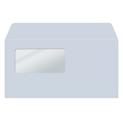 窓付封筒(アクア)シールのり付き