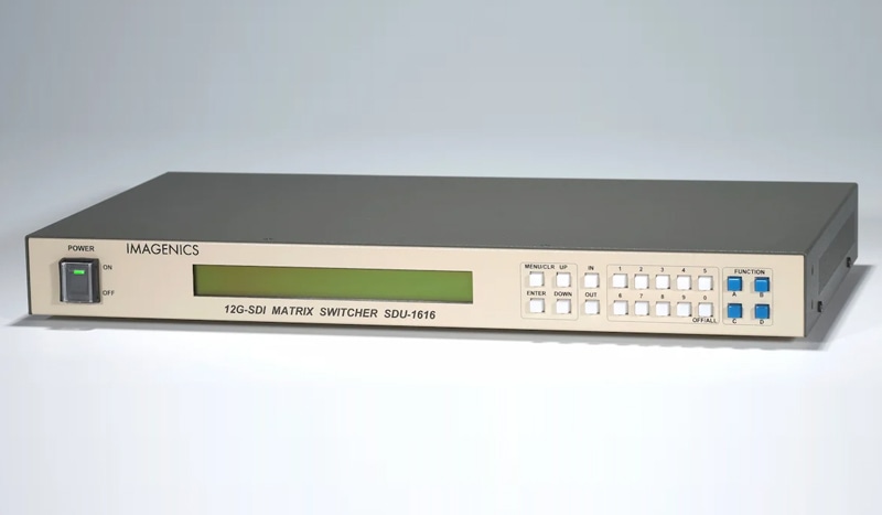 16入力8出力12G-SDIマトリックススイッチャー