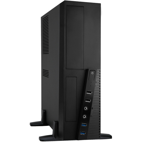 300W 80PLUS BRONZE電源搭載 MicroATX＆ITX用 スリムタワーケース ブラックカラーモデル