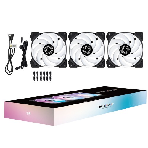Lynx LN140/140mm ARGBファン3個パック/ブラックモデル/ケーブルレスでファン同士の連結可能/タービンブレード設計/PWM制御
