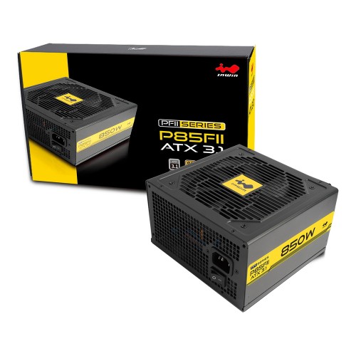 P85FII ATX 3.1(正式型番：IW-PS-PFII850W)/80PLUS GOLD取得/850W電源/ATX 3.1準拠/PCI-E 12V-2x6 コネクター搭載/ケーブル直付け式/5年保証