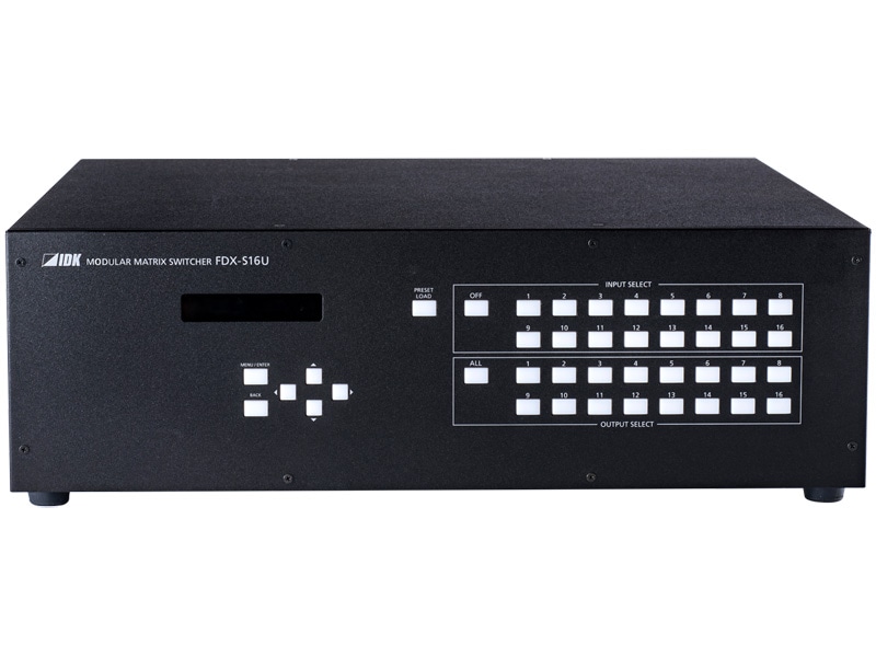 4K60 16入力16出力モジュラー型マトリクススイッチャ