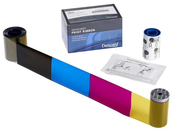 YMCKT-KTカラーリボンキット 両面タイプ専用 350枚/巻 (CD800用)