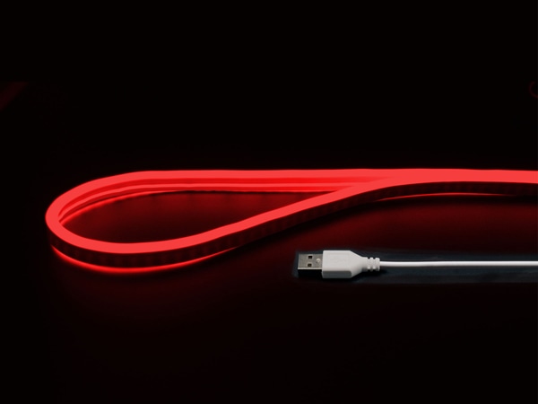 USBネオンチューブライト 1m レッド