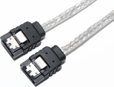 Bullet シリアルATA3ケーブル ラッチ付 70cm シルバー ラウンドタイプ