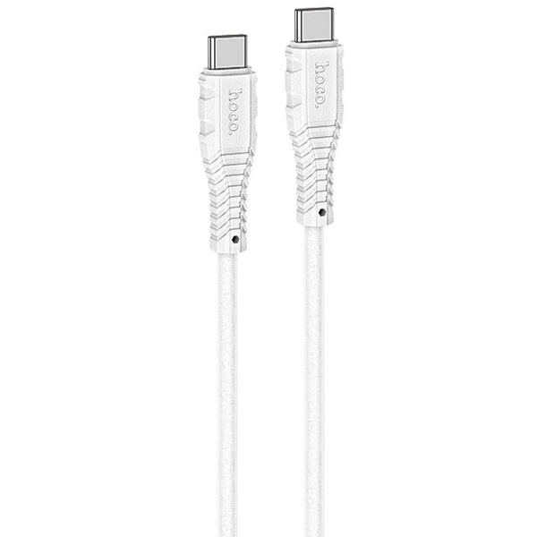 hoco X67 nanoシリコンケーブル PD60W Type-C to Type-C ホワイト