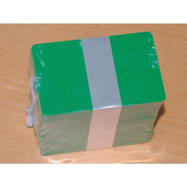 プラスチックカード(緑色) 100枚 0.76mm厚