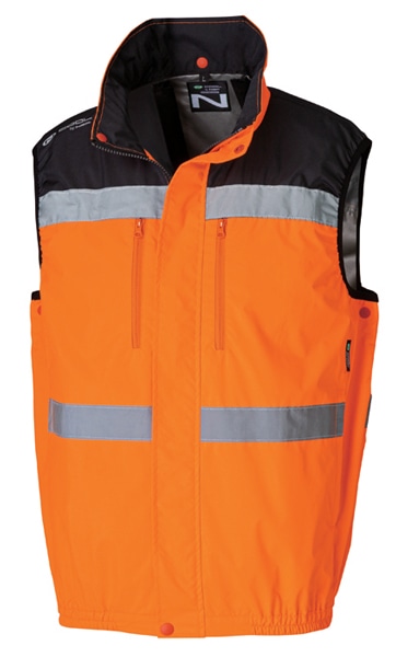 Nクールウェア・ベスト 反射材付き/M・オレンジ[電動ファン別売り]