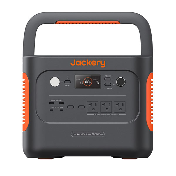 Jackery　ポータブル電源 1000 Plus　容量1264Wh/高出力2000W/リン酸鉄リチウムイオン電池/防災推奨マーク取得