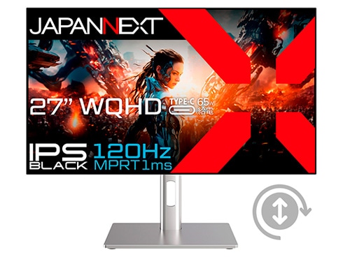 ゲーミング液晶ディスプレイ 27型/2560×1440/DP、USB Type-C、HDMI×1/ブラック/スピーカー有/2年保証