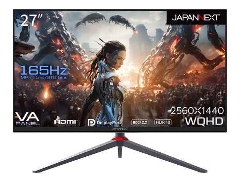 ゲーミング液晶ディスプレイ 27型/2560×1440/DP×1、HDMI×2/ブラック/スピーカー：有/2年保証