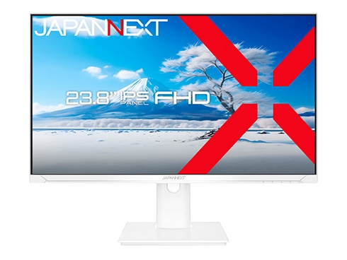 液晶ディスプレイ 23.8型/1920×1080/HDMI×1、VGA×1/ホワイト/スピーカー有/2年保証