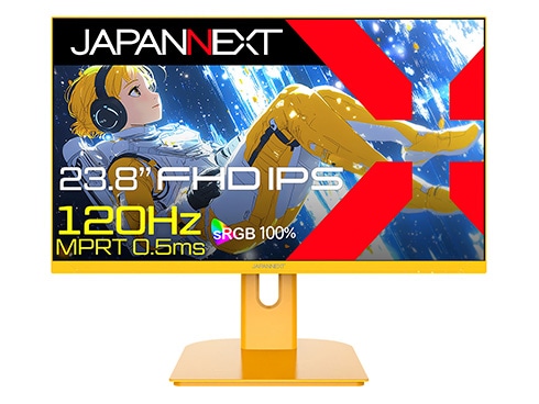 ゲーミング液晶ディスプレイ 23.8型/1920×1080/HDMI×1、VGA×1/イエロー/スピーカー有/2年保証