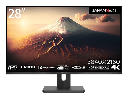 液晶ディスプレイ/28型/3840×2160/HDMI×1、DP×1、USB Type-C×1/ブラック/スピーカー：有/2年保証