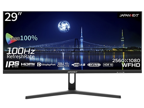 液晶ディスプレイ/29型/2560×1080/DP×1、HDMI×1、USB Type-C×1/ブラック/スピーカー：有/2年保証