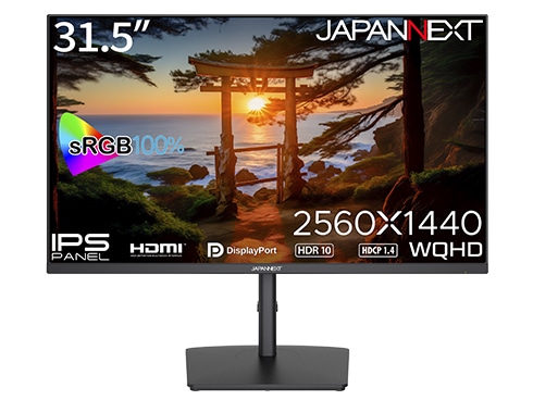 液晶ディスプレイ 31.5型/2560×1440/HDMI×2、DP×2/ブラック/スピーカー：無/2年保証