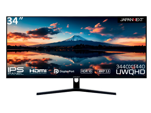 液晶ディスプレイ 34型/3440×1440/HDMI×2、DP×2/ブラック/スピーカー：有/2年保証