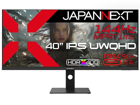 ゲーミング液晶ディスプレイ 40型/3840×1440/DP×1、HDMI×2、USB-C×1/ブラック/スピーカー有/2年保証
