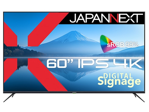 液晶ディスプレイ 60型/3840×2160/HDMI×3/ブラック/スピーカー有/2年保証