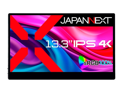 タッチパネル対応モバイルモニター 13.3型/3840×2160/HDMI、USB-C×1/ブラック/スピーカー有/2年保証