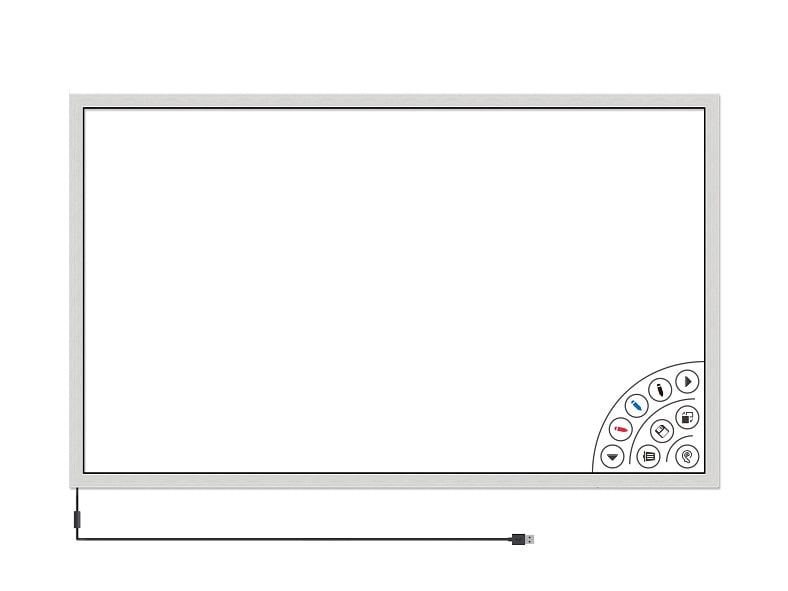 白板家62インチタッチフレームセット シルバー