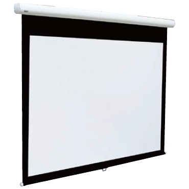 スプリング巻上スクリーン 130インチ ホワイト 4:3サイズ