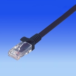 UTP 1000BASE-T対応LANケーブル コネクター付 黒 より線導体 AWG24 X 4P 3m
