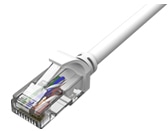 UTP カテゴリー6LANケーブル コネクター付 白 より線導体 AWG24 X 4P 5m