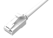 UTP CAT6A規格完全対応 LANケーブル スタンダードタイプ ツメが折れないナイロンプラグ付 白 より線導体 4P 5m