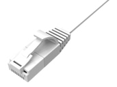 UTP CAT6A規格準拠 スーパーフラットタイプLANケーブル ツメが折れないナイロンプラグ付 白 より線導体 4P 10m