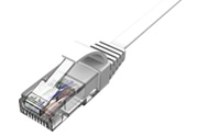 UTP CAT6 超薄型 LANケーブル コネクター付 白 より線導体 4P 10m
