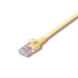 簡易包装 UTPC5e対応LANケーブル コネクター付 ライトイエロー より線AWG24 X 4P 1m