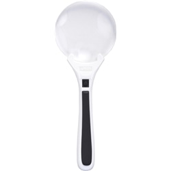 [手持ちルーペ ] LEDライト付きツインフォーカスルーペ 75mm PKC-012