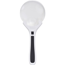 [手持ちルーペ ] LEDライト付きツインフォーカスルーペ 90mm PKC-013