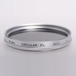 [コンパクトデジタルカメラ用フィルター] サーキュラーPL シルバー枠 58mm