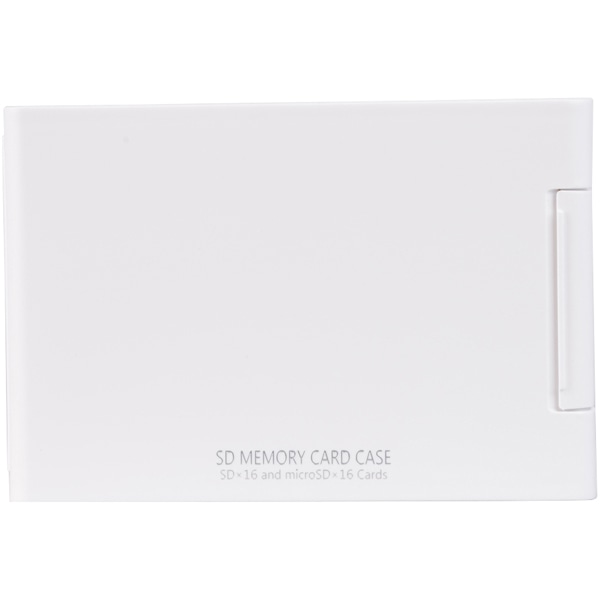 SDメモリーカードケースAS 16枚収納 ホワイト