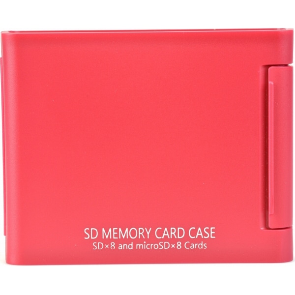 SDメモリーカードケースAS 8枚収納 レッド