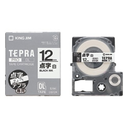 点字テープカートリッジ 12mm 白/黒文字