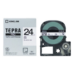 「テプラ」PROテープカートリッジ 白ラベル 黒文字 24mm