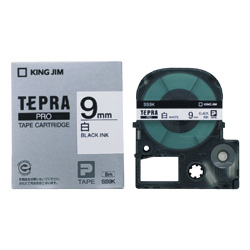 「テプラ」PROテープカートリッジ 白ラベル 黒文字 9mm