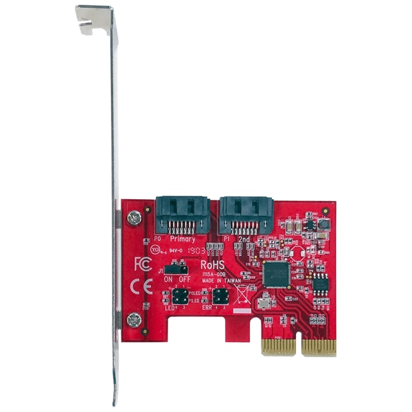 ASMedia ASM1062R搭載 SATA3 内部x2 インターフェースボード SATA3-HWR-I2-PCIE