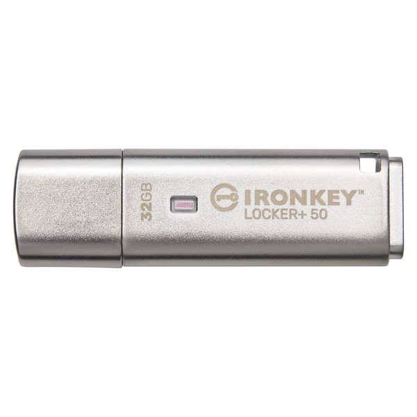 32GB セキュリティUSB3.2 Gen1 フラッシュドライブ IronKey Locker+ 50