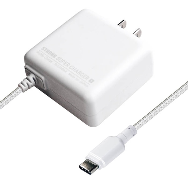 AC充電器 ストレート1m 3A Type-C STRONG WH