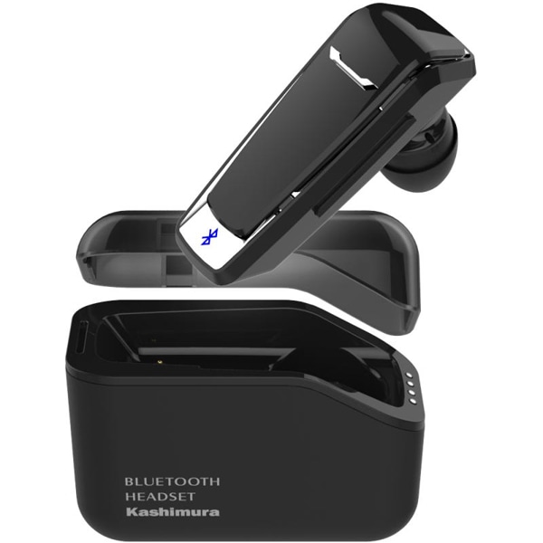 防水 Bluetoothイヤホンマイク 充電ケース付 ブラック